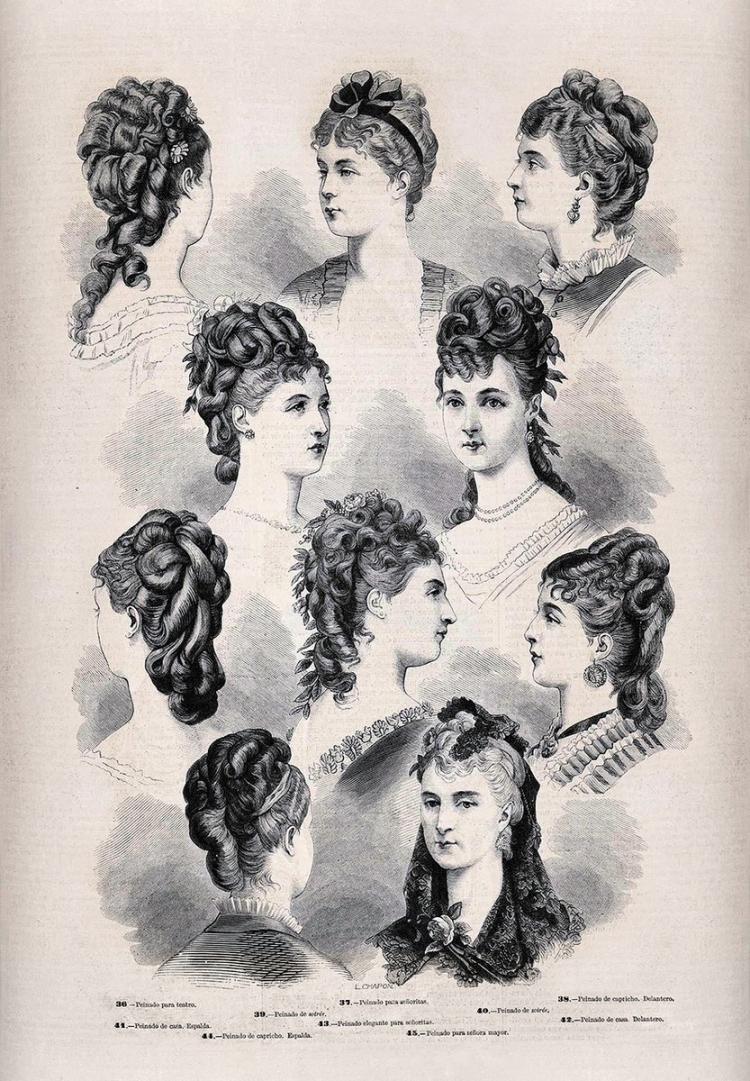 Длинные волосы Викторианская эпоха