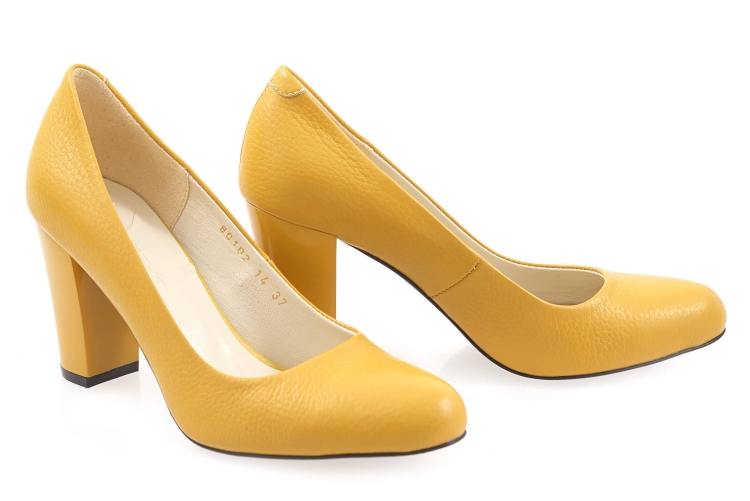 P1-2137 Yellow туфли женские (натуральная кожа)