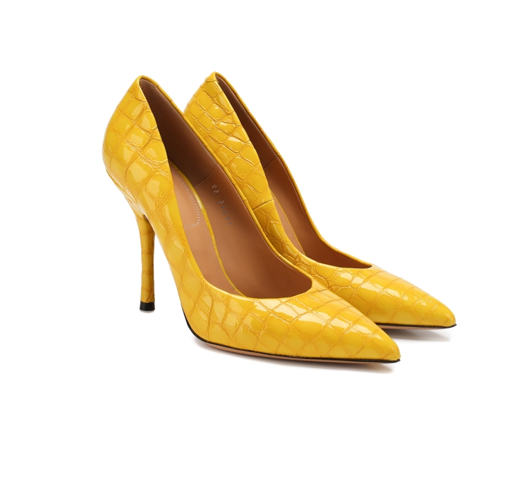 Желтая обувь женская