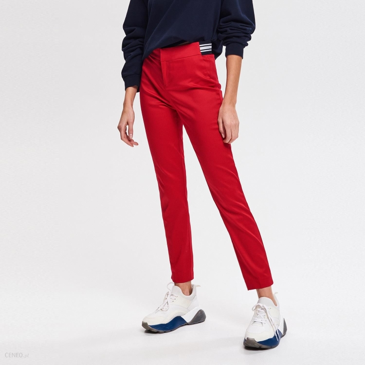 Модные брюки красные женские
