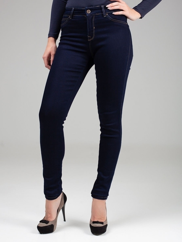 Женские джинсы черные штанины крепятся на ремнях