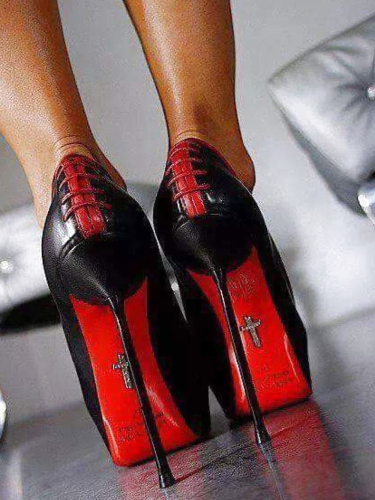 Туфли Прада женские красная подошва