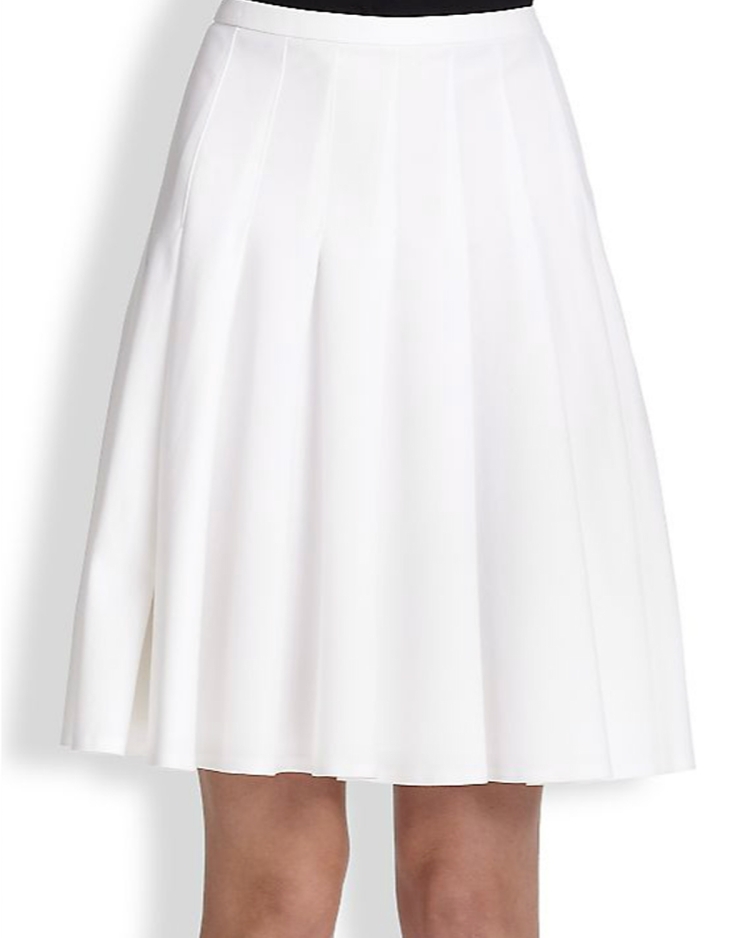 Широкая белая юбка