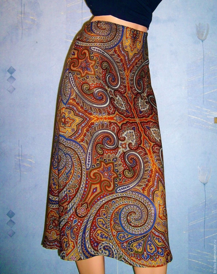 Балабан юбка из павлопосадского платка Агния