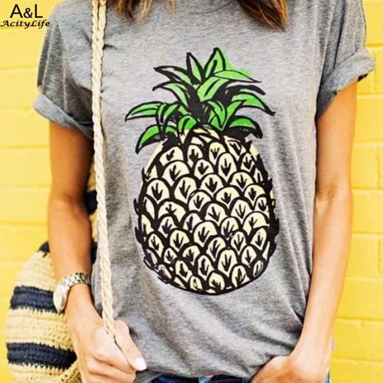 Модные футболки с ананасом