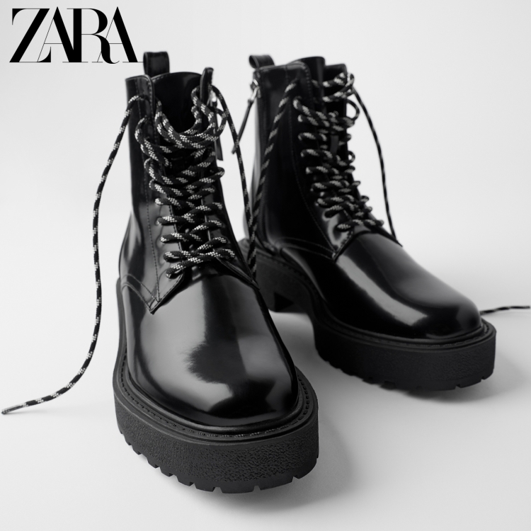 Zara ботинки черные 2021
