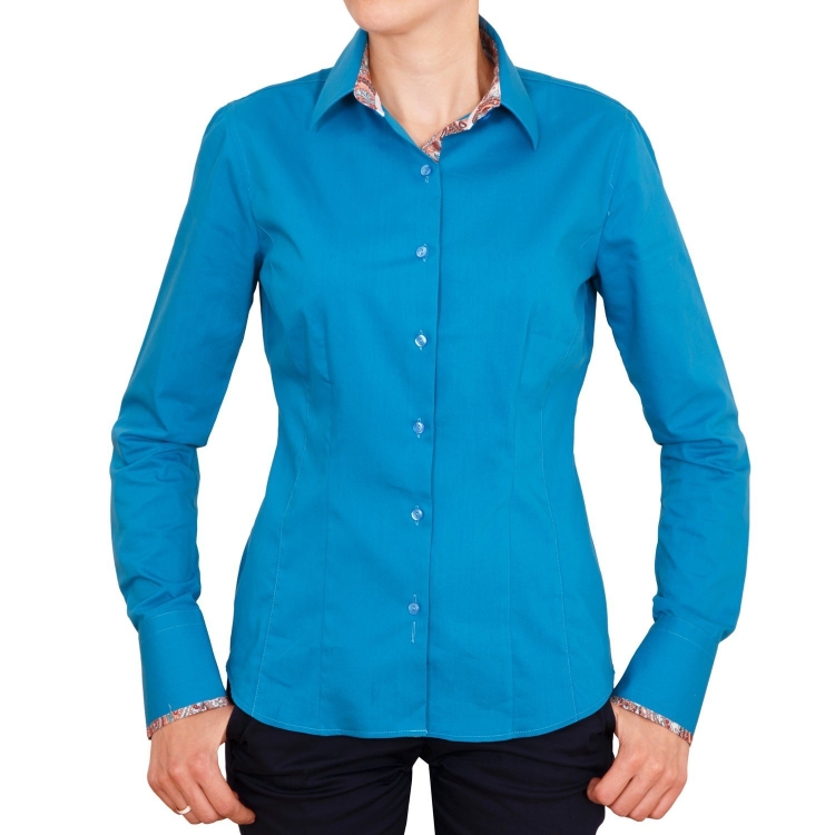 Женская синяя блузка PSD