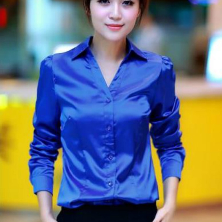 Блузка синяя женская