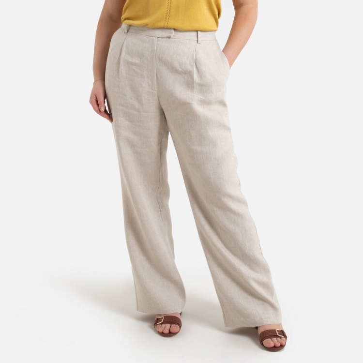 Льняные брюки женские больших размеров