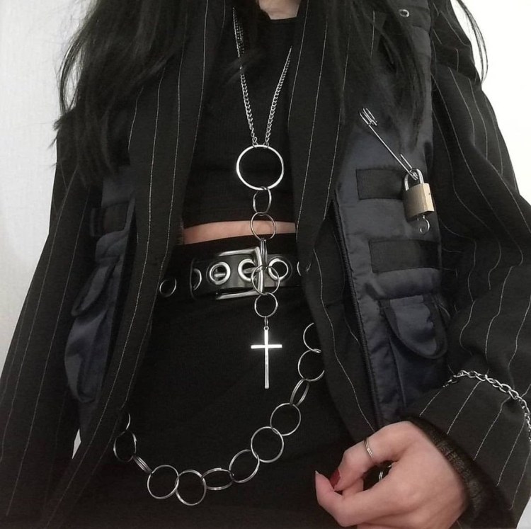 Goth outfit Грандж 2019 корейский