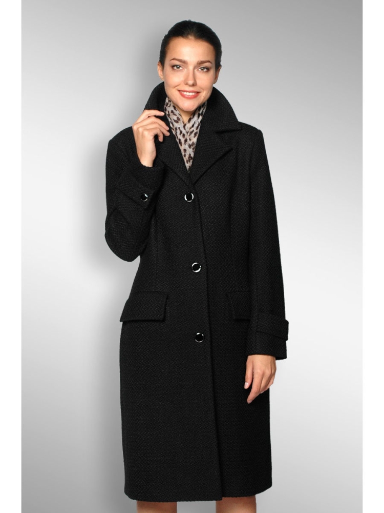 Чёрное пальто женское