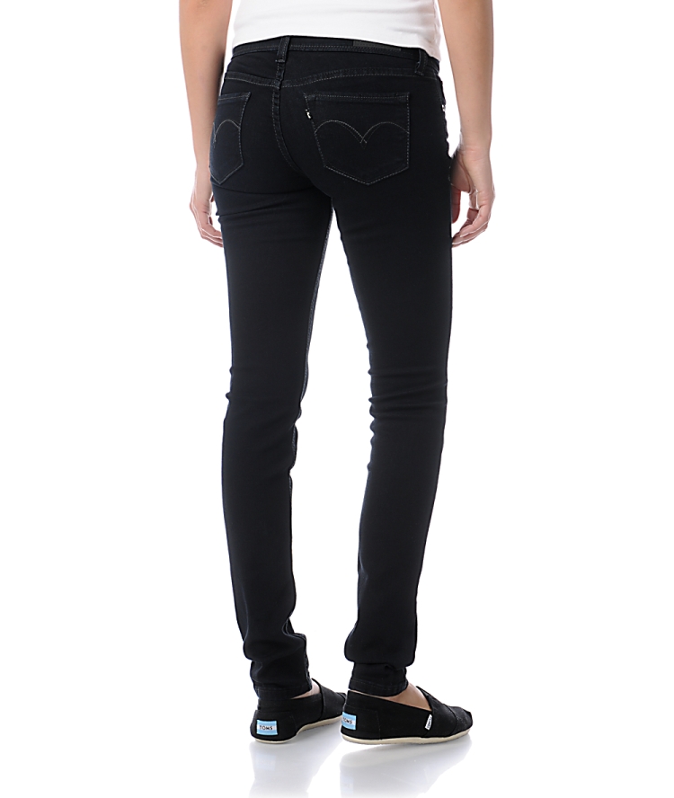 Levi's Demi curve Mid Rise черные джинсы