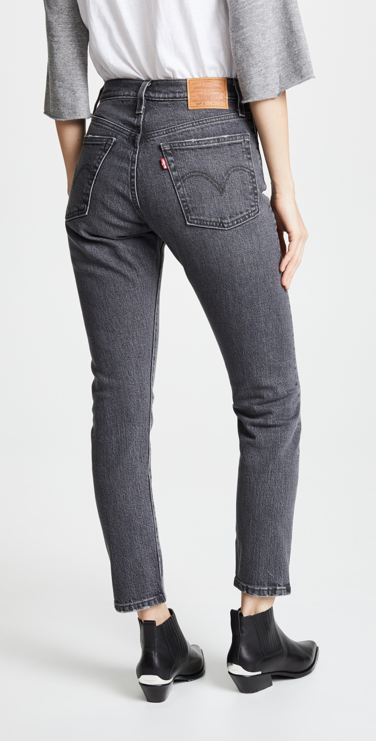 Levis 501 черные джинсы женские