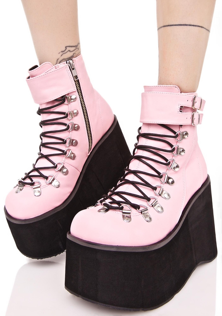 Pink Demonia Boots