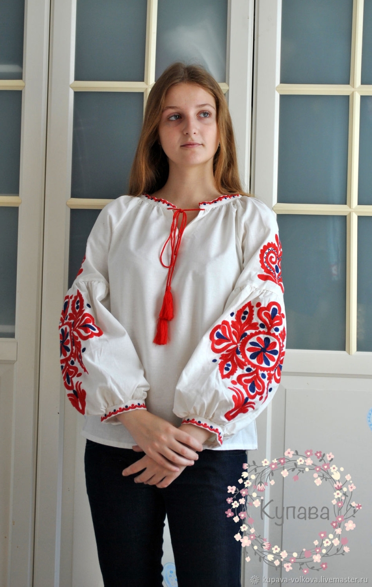 Блузка в русском народном стиле