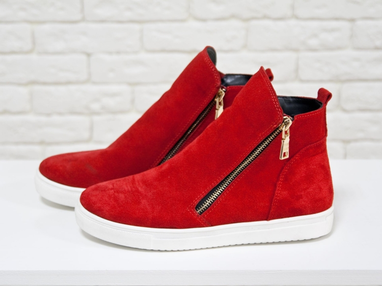 Тимбаланд красные зимние ботинки женские