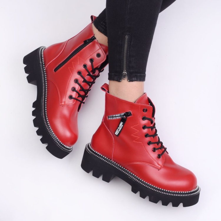 Ботинки Bartoli женские красные