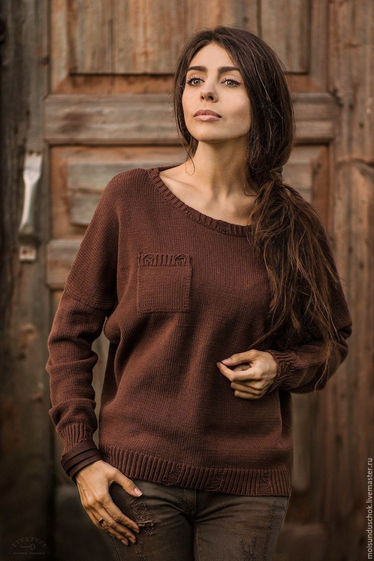 Tver Knit Sweater Brown