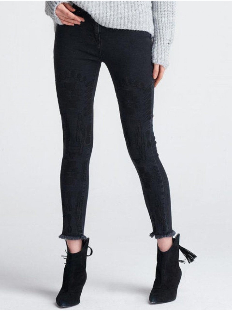 Черные джинсы стрейч женские