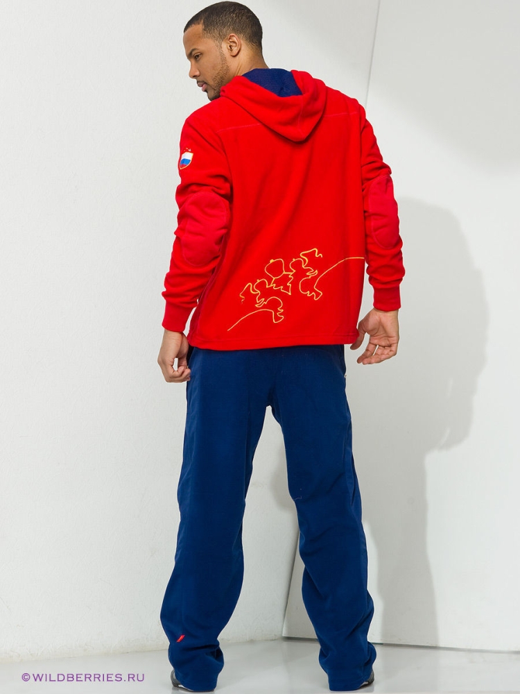 W08210g-rn182 куртка утепленная женская (красный/синий)