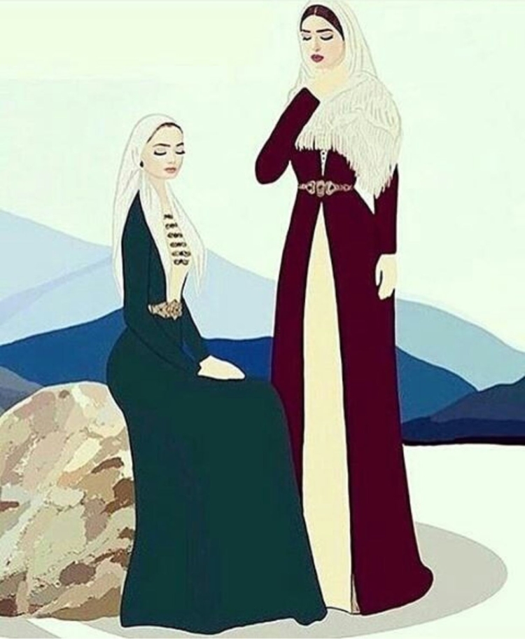 Кавказские девушки в платьях