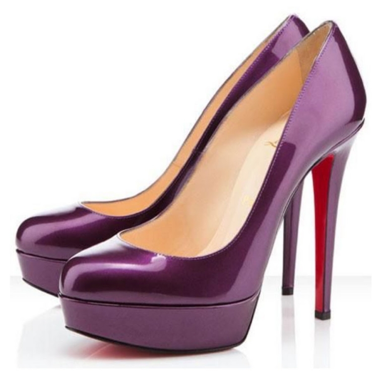 Фиолетовые лакированные туфли