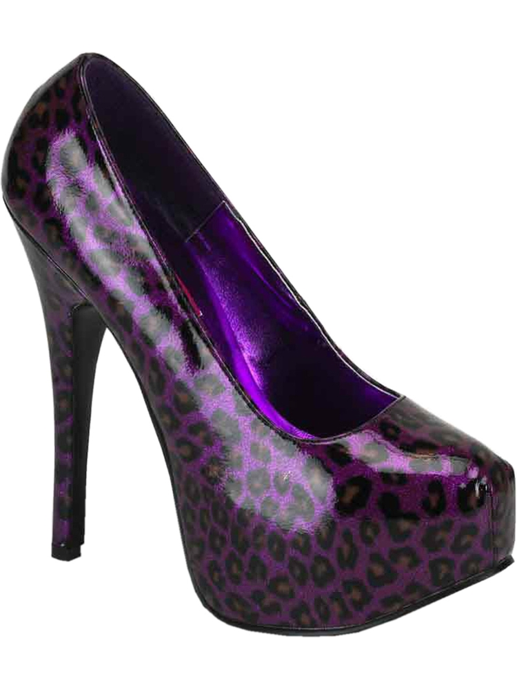 Фиолетовые блестящие туфли