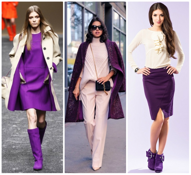 Фиолетовый цвет в одежде