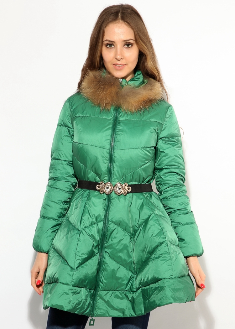 Куртка зеленого цвета женская