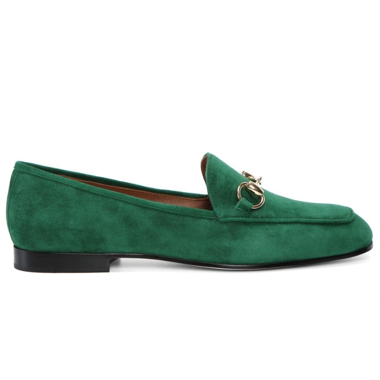 Модные темно зеленые туфли 2022