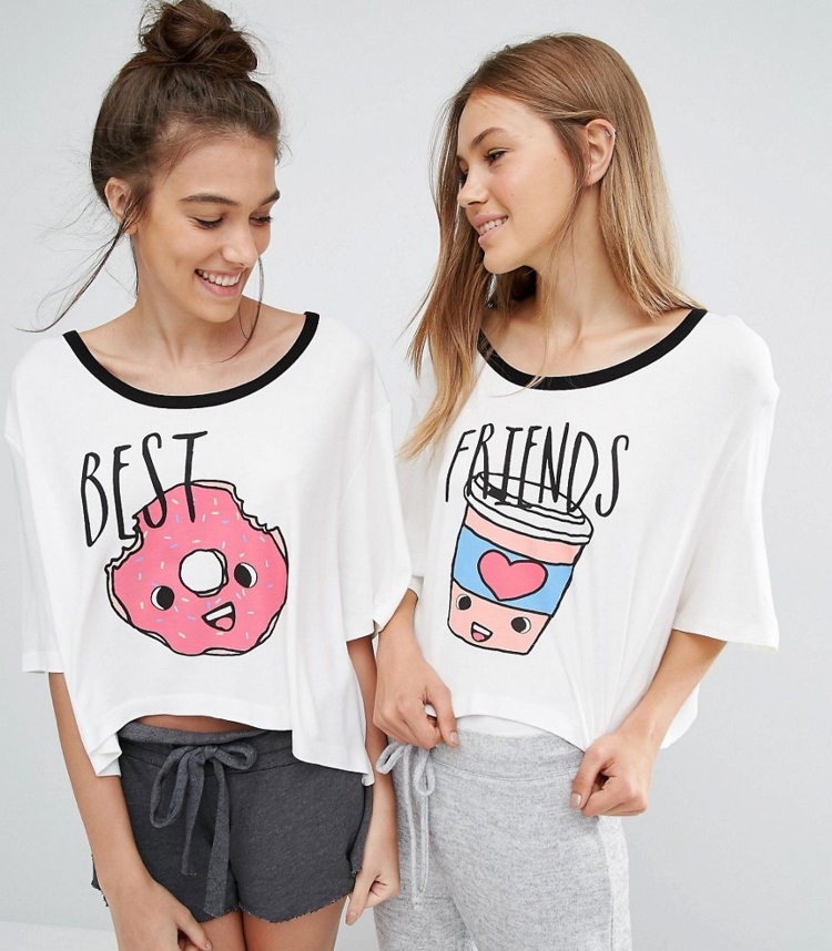 Парные футболки для подруг best friends
