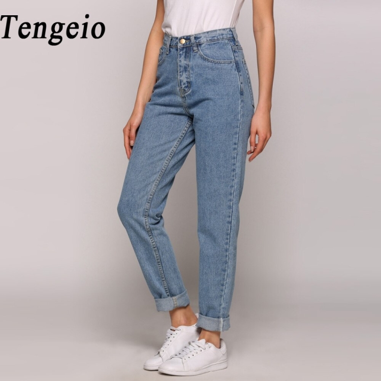 Широкие джинсы женские с высокой талией