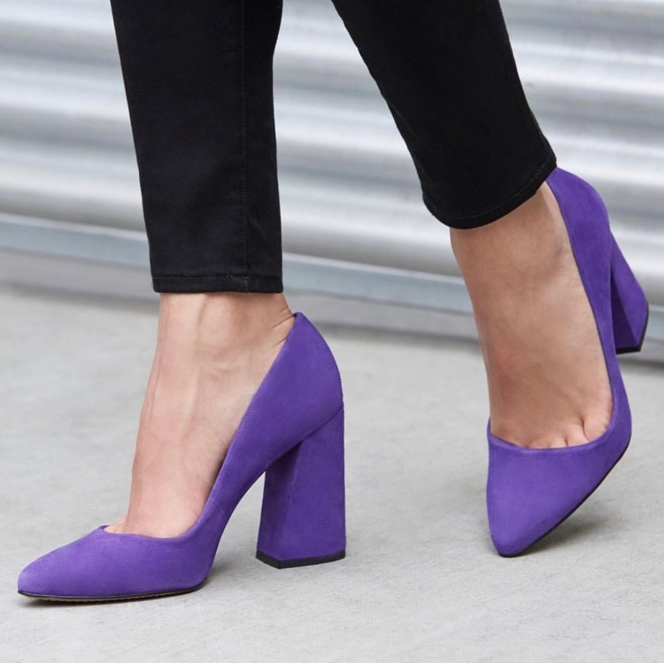 Туфли женские фиолетовые