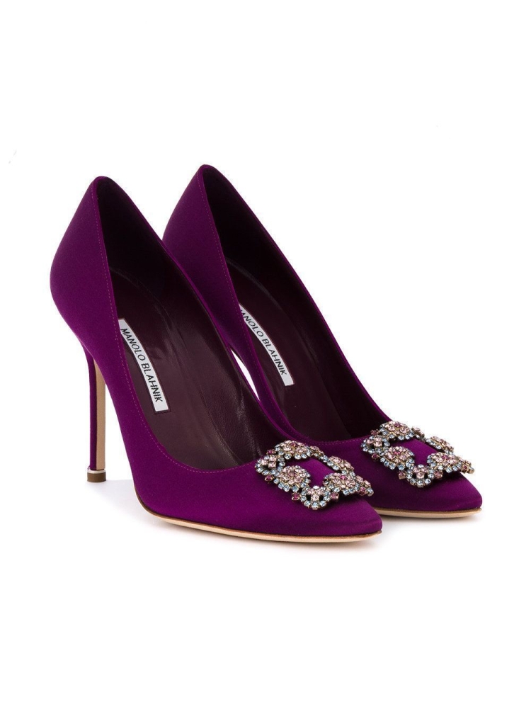 Фиолетовые туфли с блестками