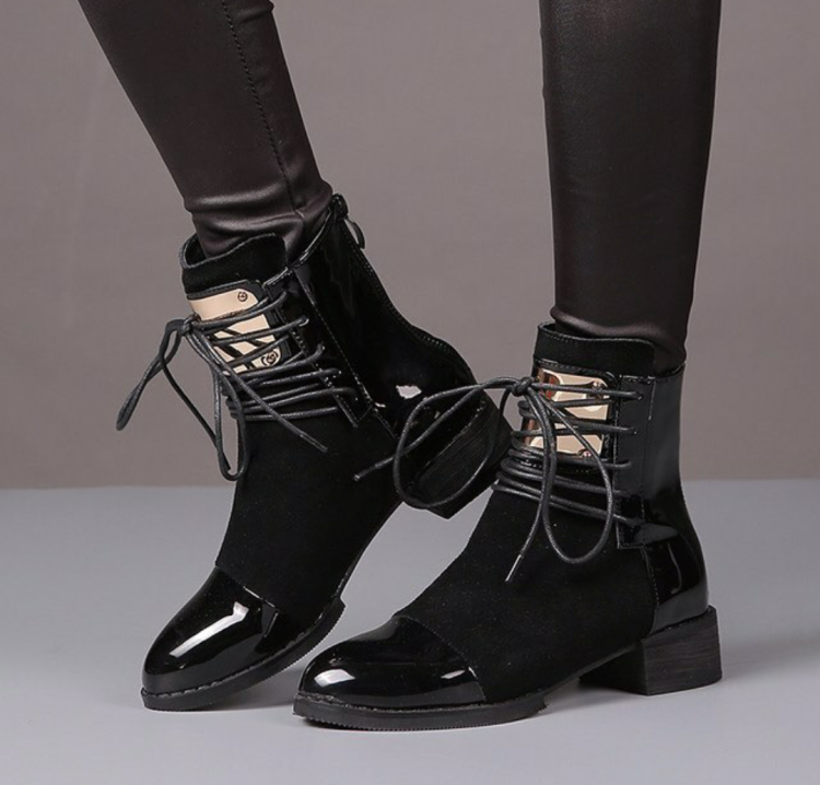 Черные ботинки Эстетика женские