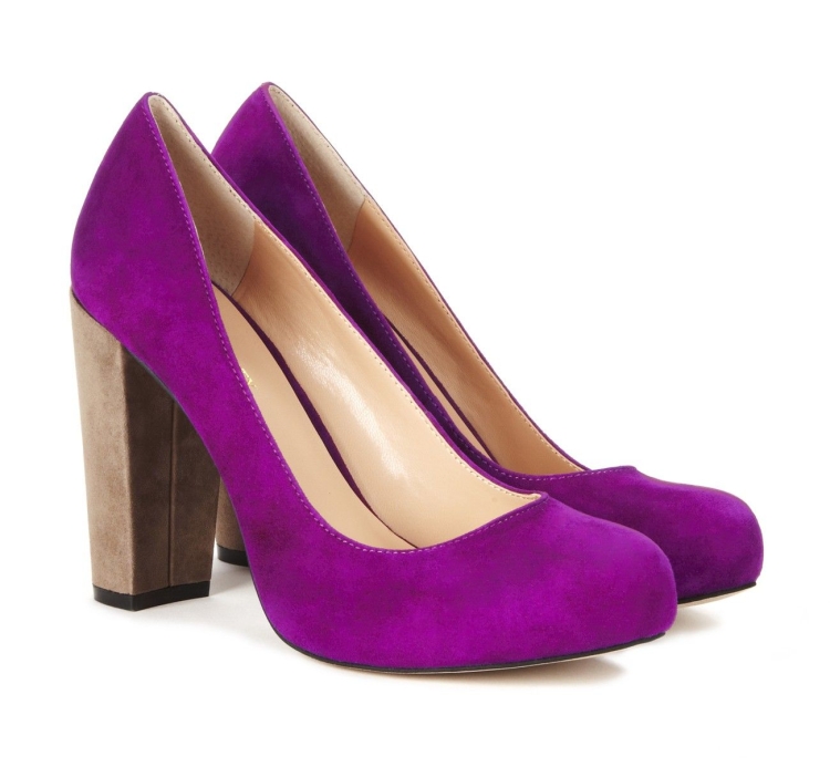 Туфли Прада женские фиолетовые замшевые