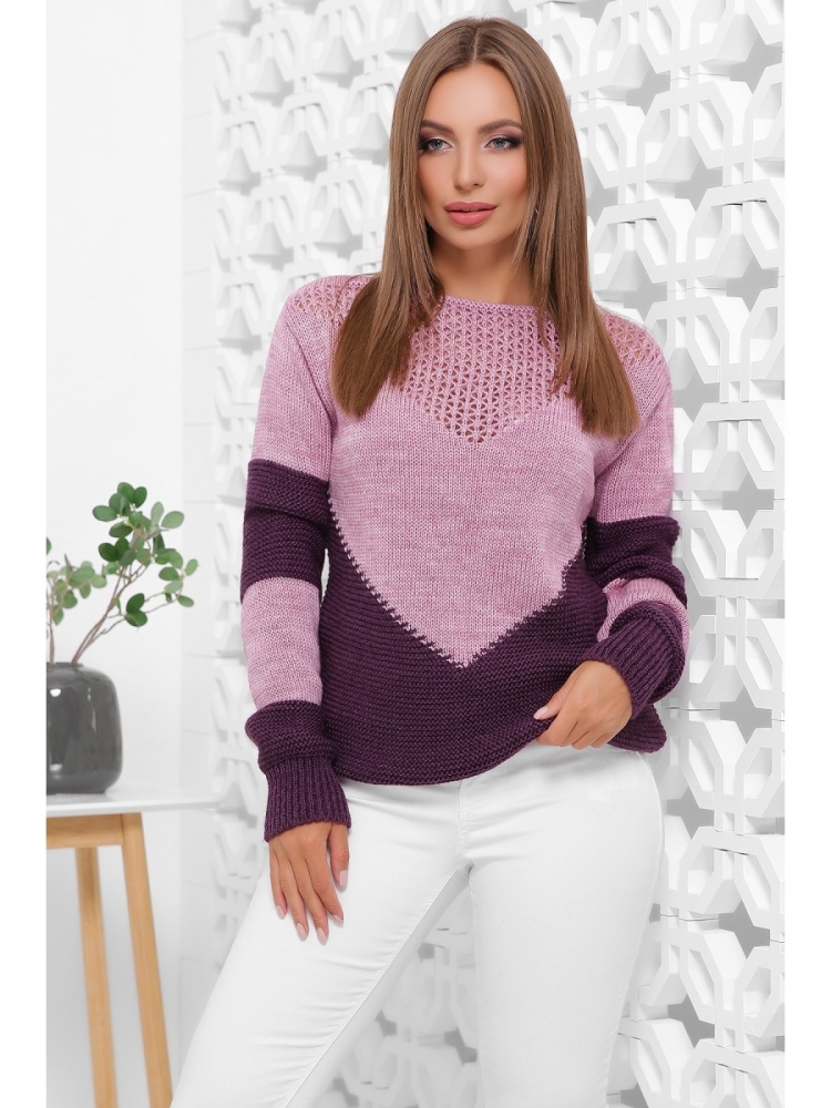 Фиолетовый свитер оверсайз