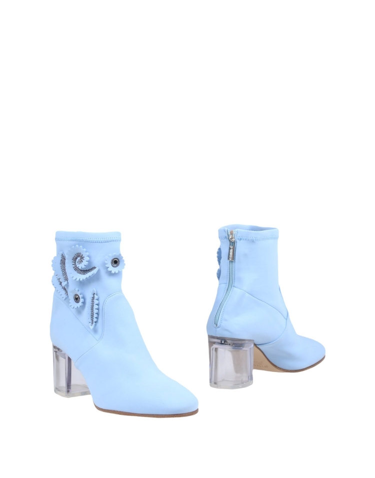 Женские ботинки голубого цвета