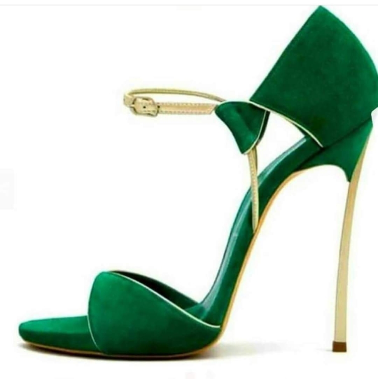 Брендовые туфли зеленые горошек