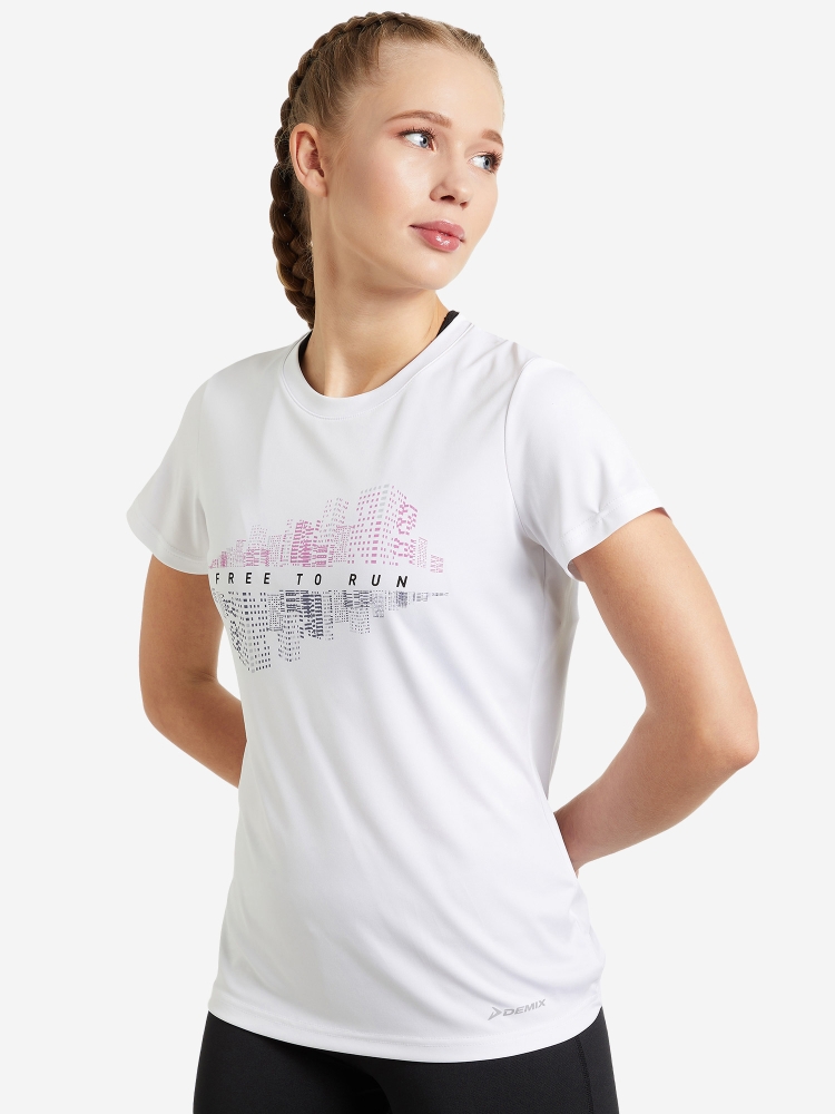 Демикс футболка женская белая с прозрачным