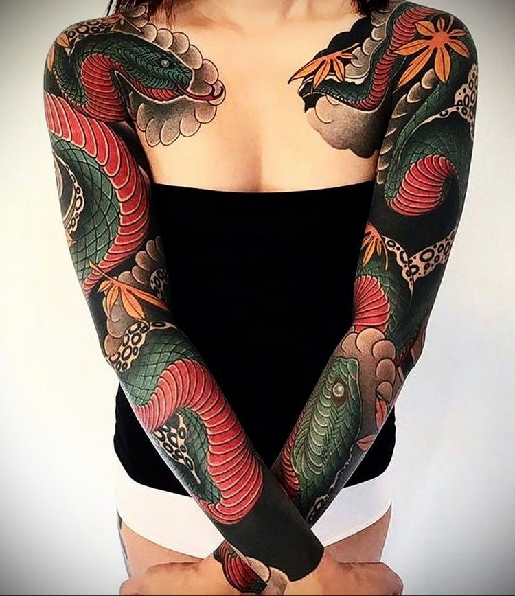Татуировка змея у якудза