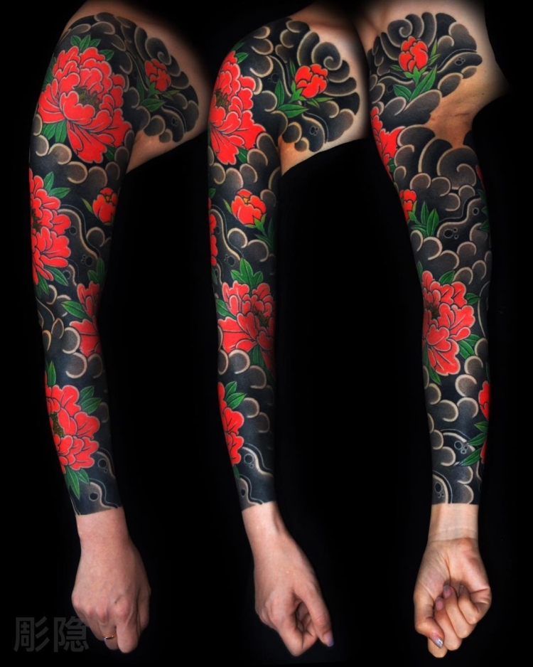 Татуировки якудза пионы