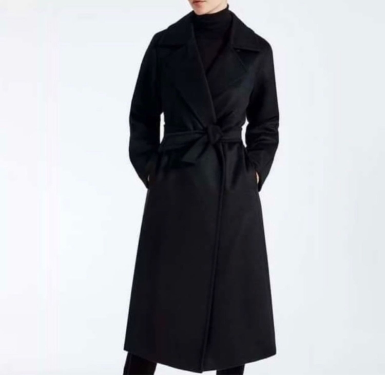 Черное кашемировое пальто Макс Мара