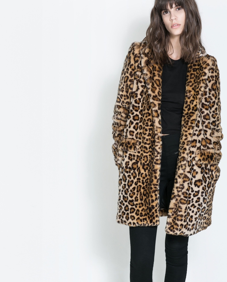 Calvin Klein Leopard fur Coat
