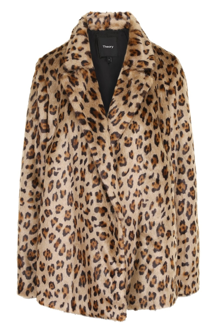 Леопардовое пальто стрит стайл