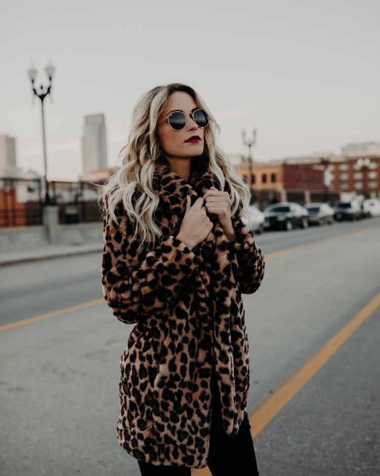 Zara Faux fur Coat Leopard