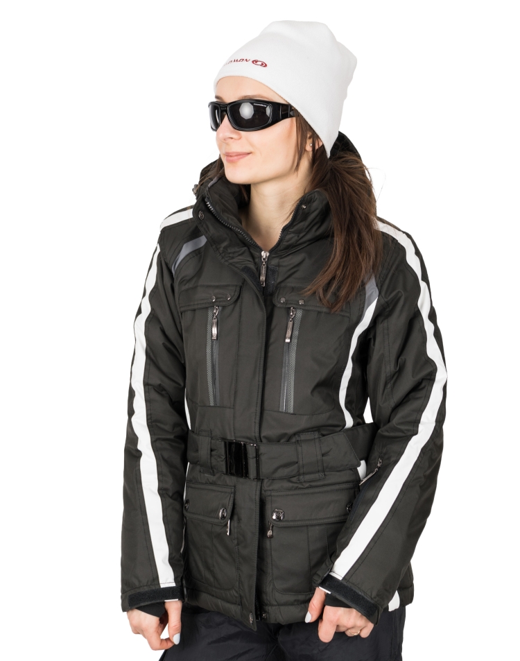 Куртка адидас женская черная лыжная