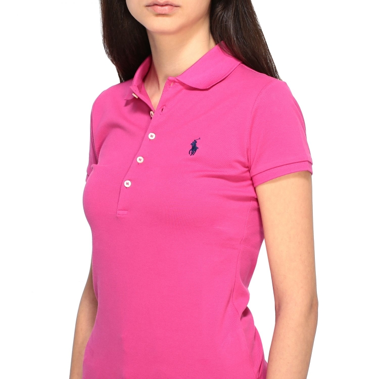 Female Red Polo Lacoste