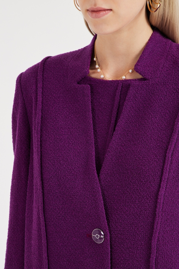 Zara трикотажный пиджак лиловый